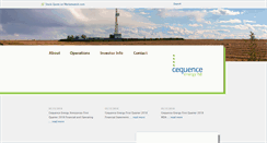 Desktop Screenshot of cequence-energy.com